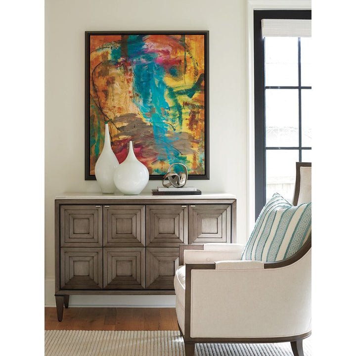 Cabinets & Curios Domaine Hall Chest - Platinum