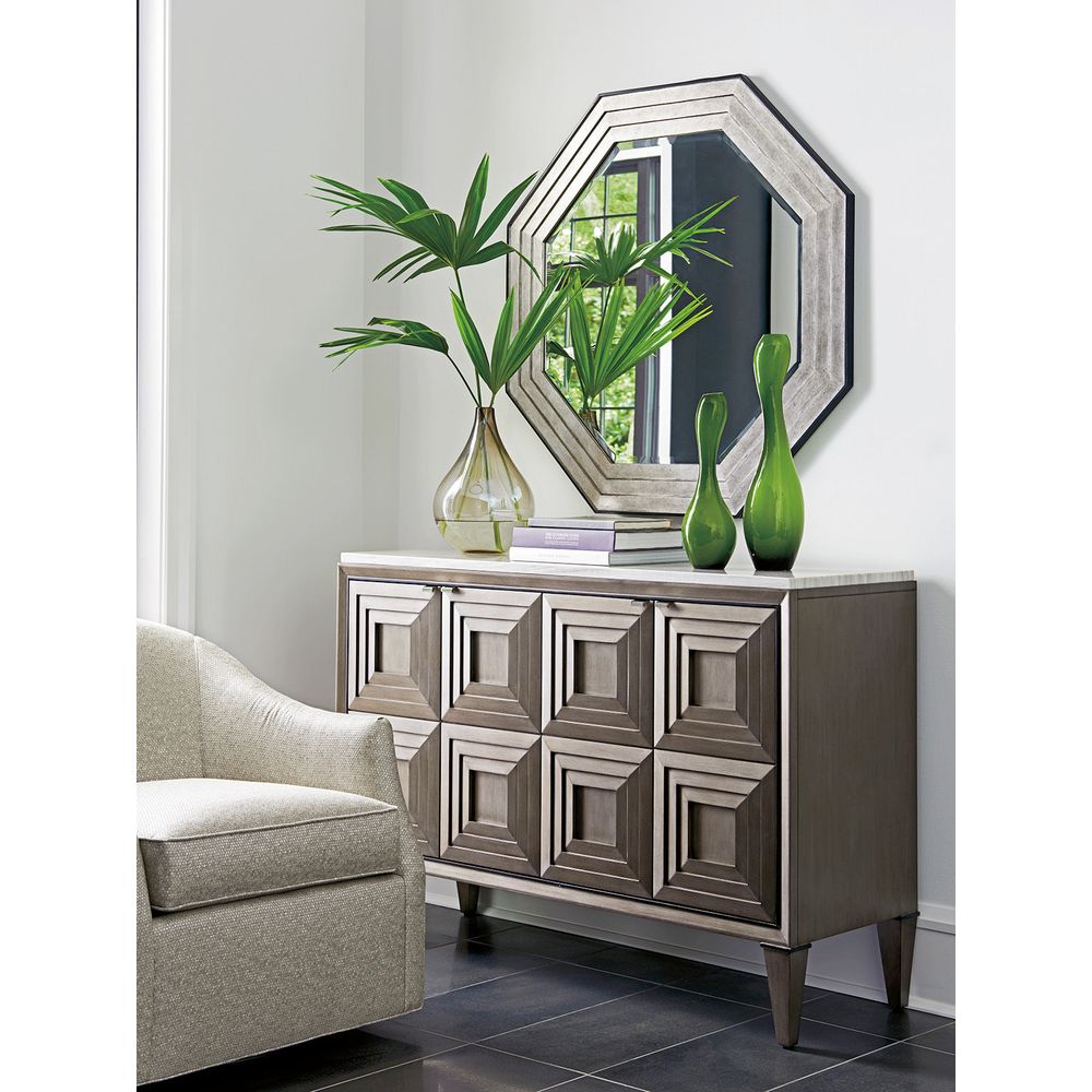 Mirrors Latour Octagonal Mirror - Silver Leaf