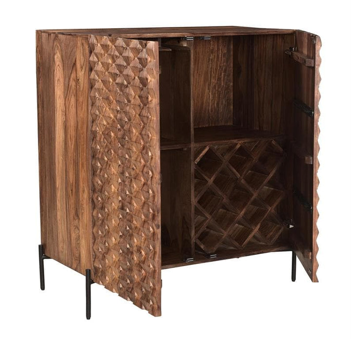 Atwood Two Door Bar Cabinet-Coast2Coast Home-C2CA-73335-Bookcases & Cabinets-3-France and Son