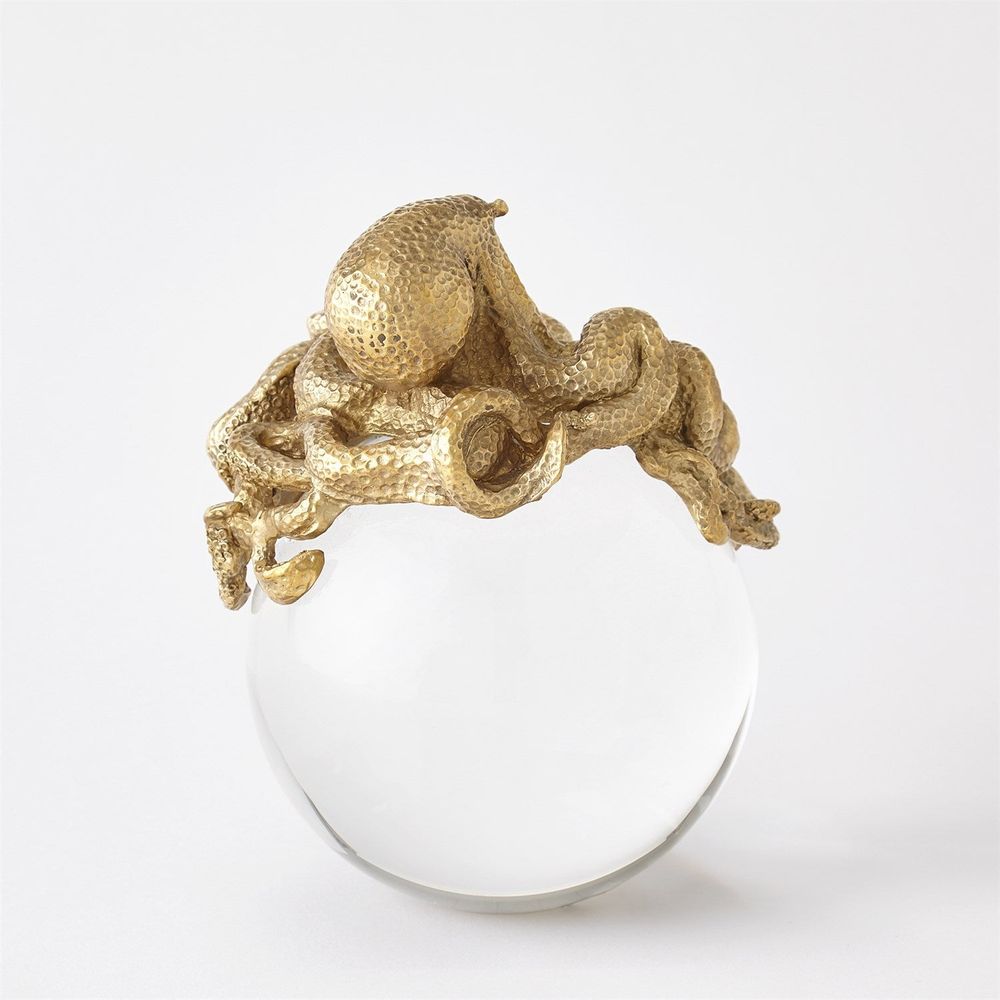 Octopus on Orb-Brass
