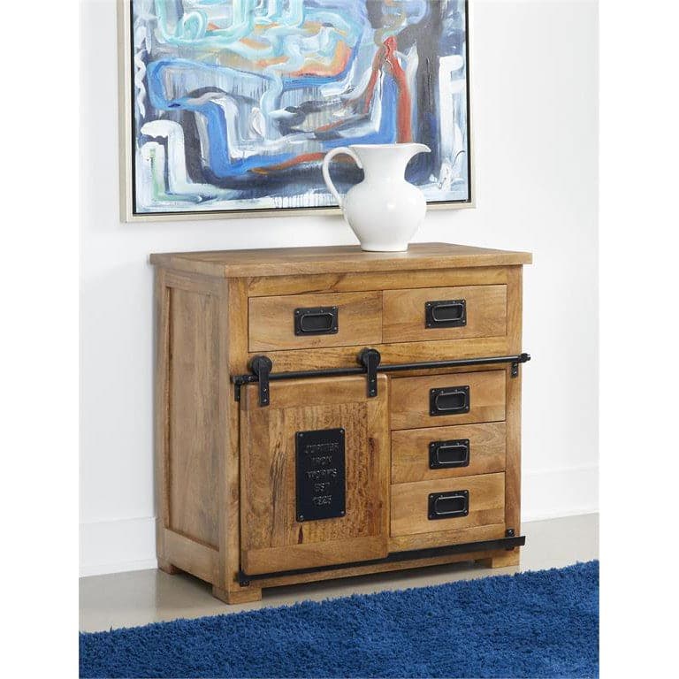 One Door Five Drawer Cabinet-Coast2Coast Home-C2CA-73361-Bookcases & Cabinets-1-France and Son