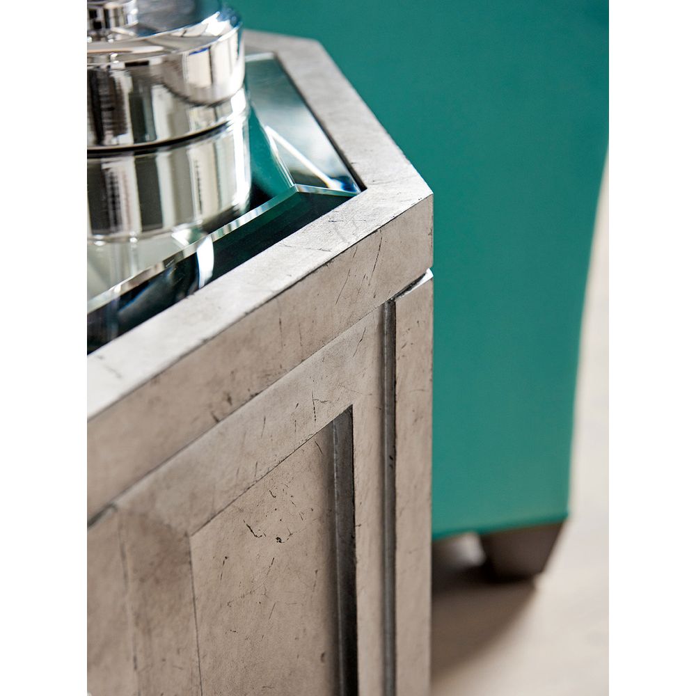 Coffee Tables Rochelle Octagonal Cocktail Table - Silver Leaf