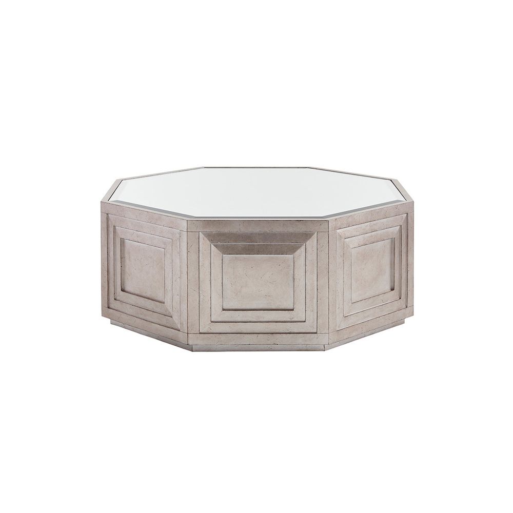 Coffee Tables Rochelle Octagonal Cocktail Table - Silver Leaf