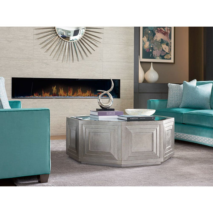 Coffee Tables Rochelle Octagonal Cocktail Table - Silver Leaf