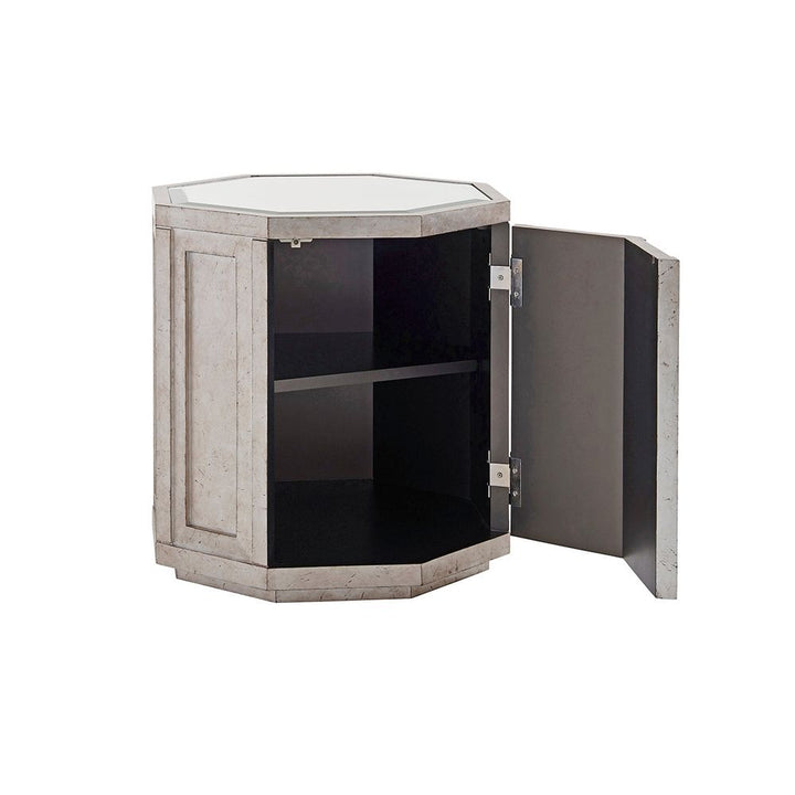 Side Tables Rochelle Octagonal Storage Table - Silver Leaf