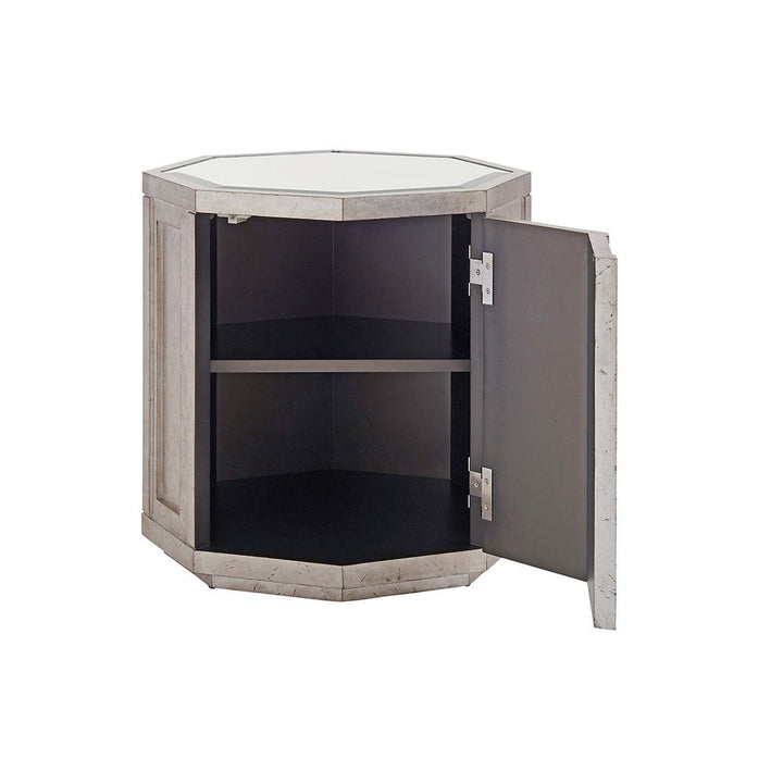 Rochelle Octagonal Storage Table - Silver Leaf