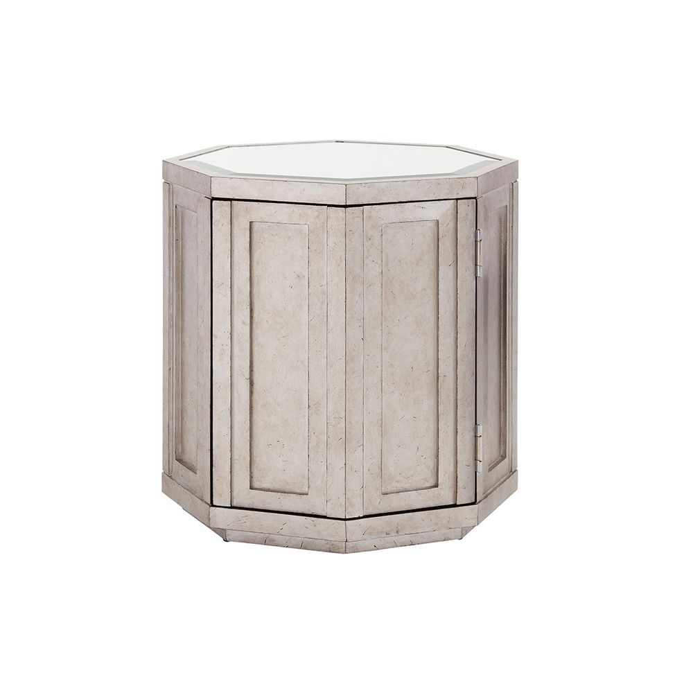 Rochelle Octagonal Storage Table - Silver Leaf