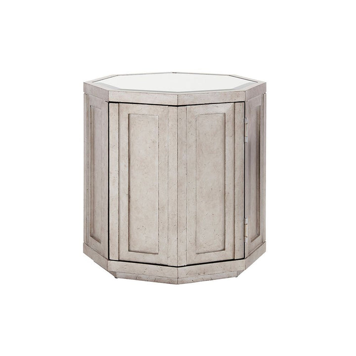 Rochelle Octagonal Storage Table - Silver Leaf