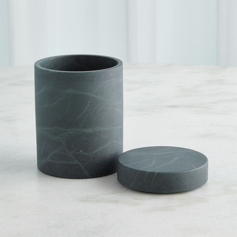 Boxes Cilindro Alabaster Box-Black/Green-Med