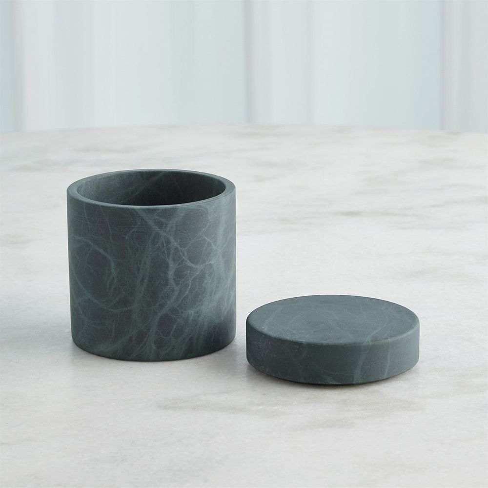 Boxes Cilindro Alabaster Box-Black/Green-Med