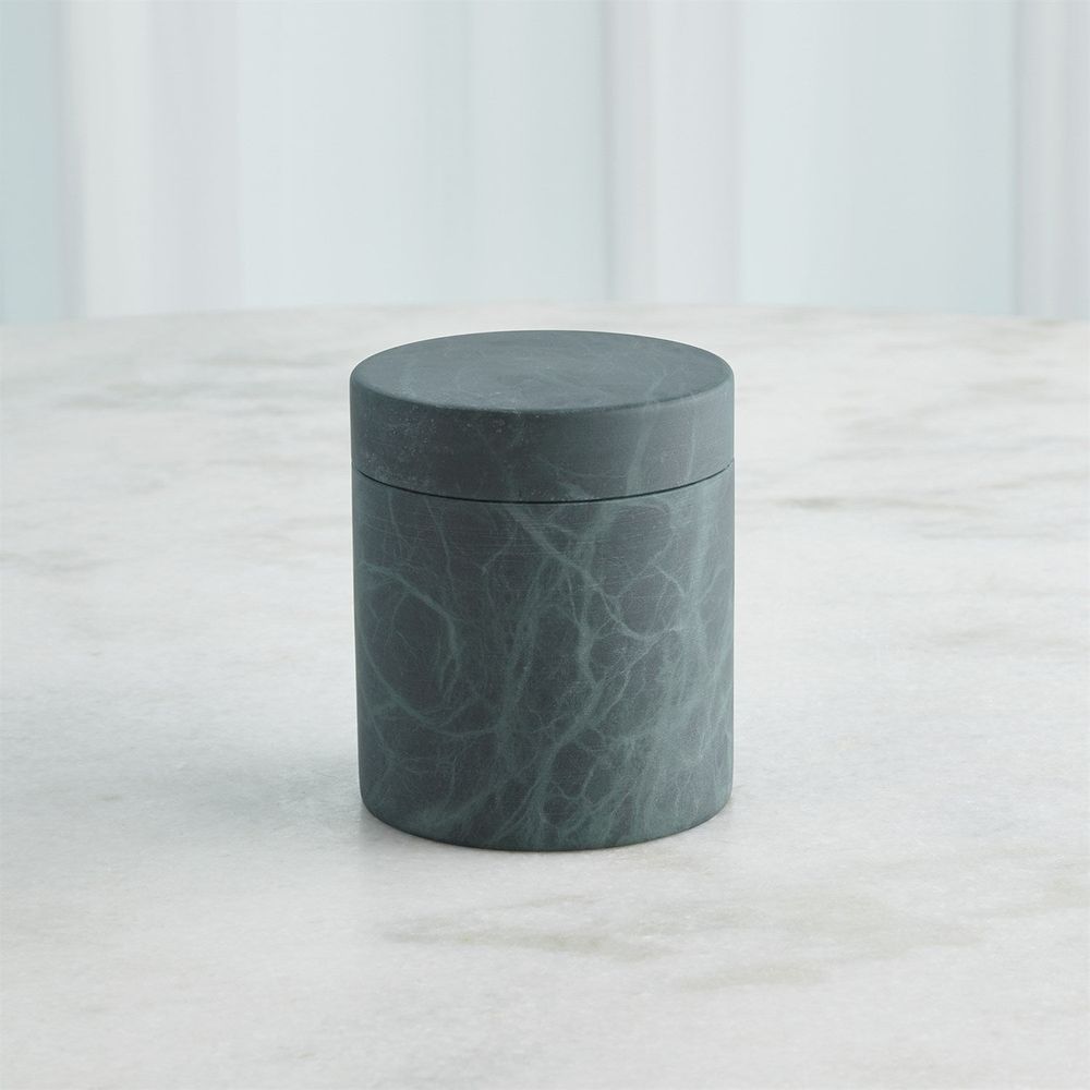 Boxes Cilindro Alabaster Box-Black/Green-Med