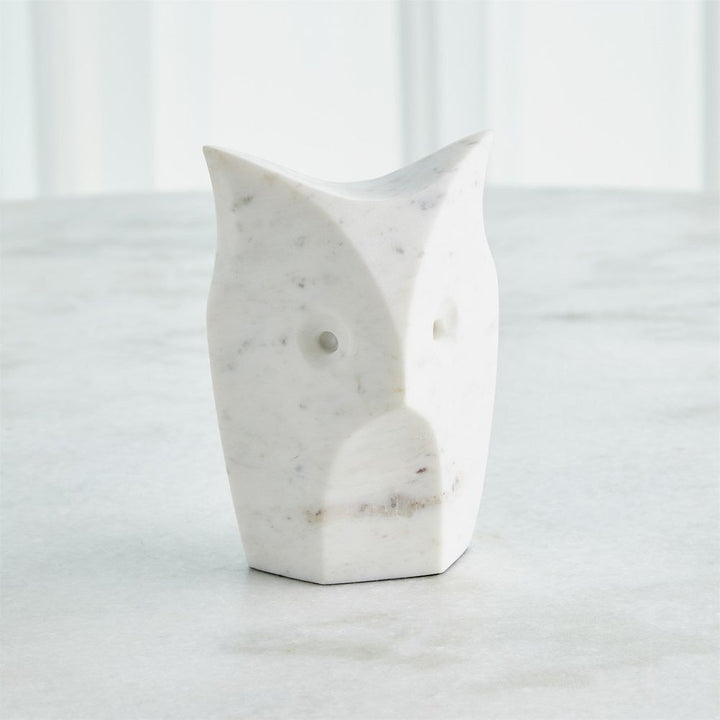 Decorative Objects Standing Owl-White