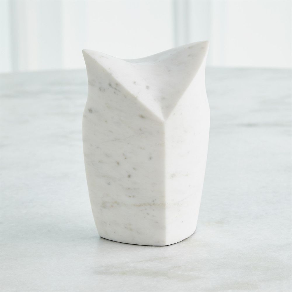 Decorative Objects Standing Owl-White