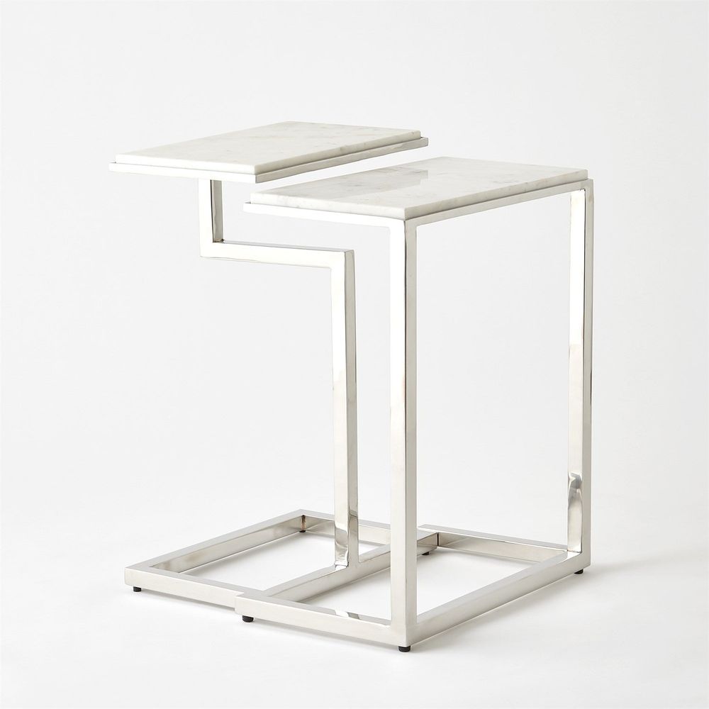 Side Tables S/2 C-Nesting Tables-Nickel