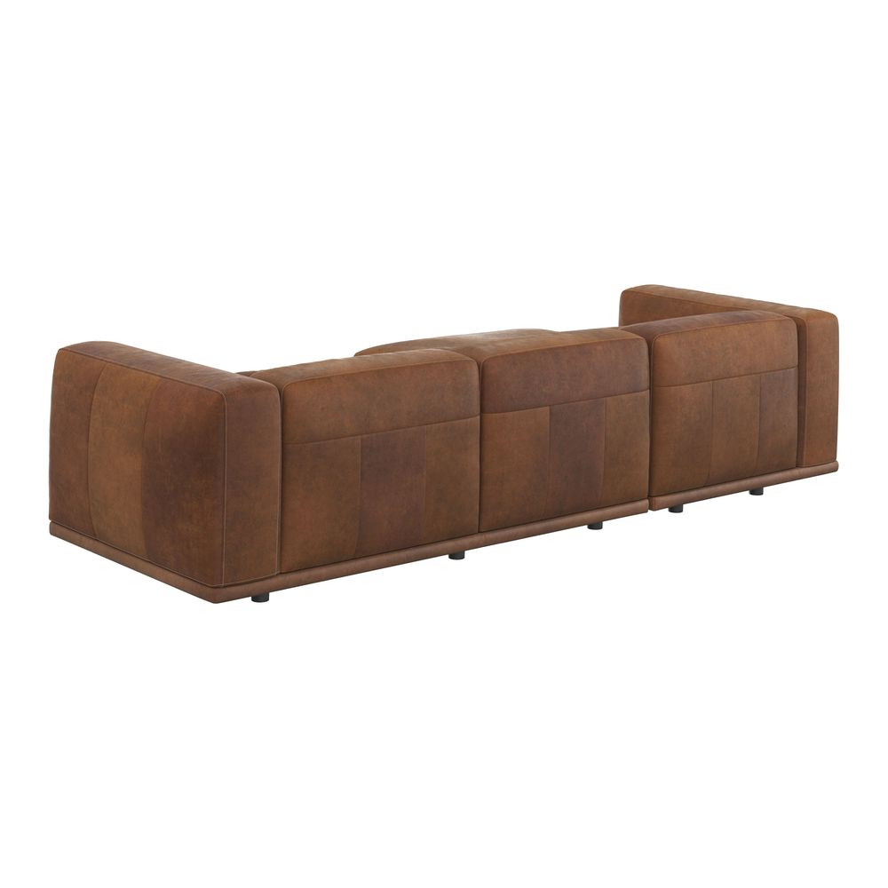 Beau Sofa with LAF Chaise - Lucia Tobacco Leather
