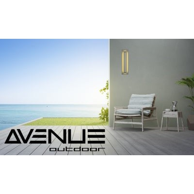 Avenue Outdoor The Bel Air Collection Silver Led Wall Sconce Silver LED