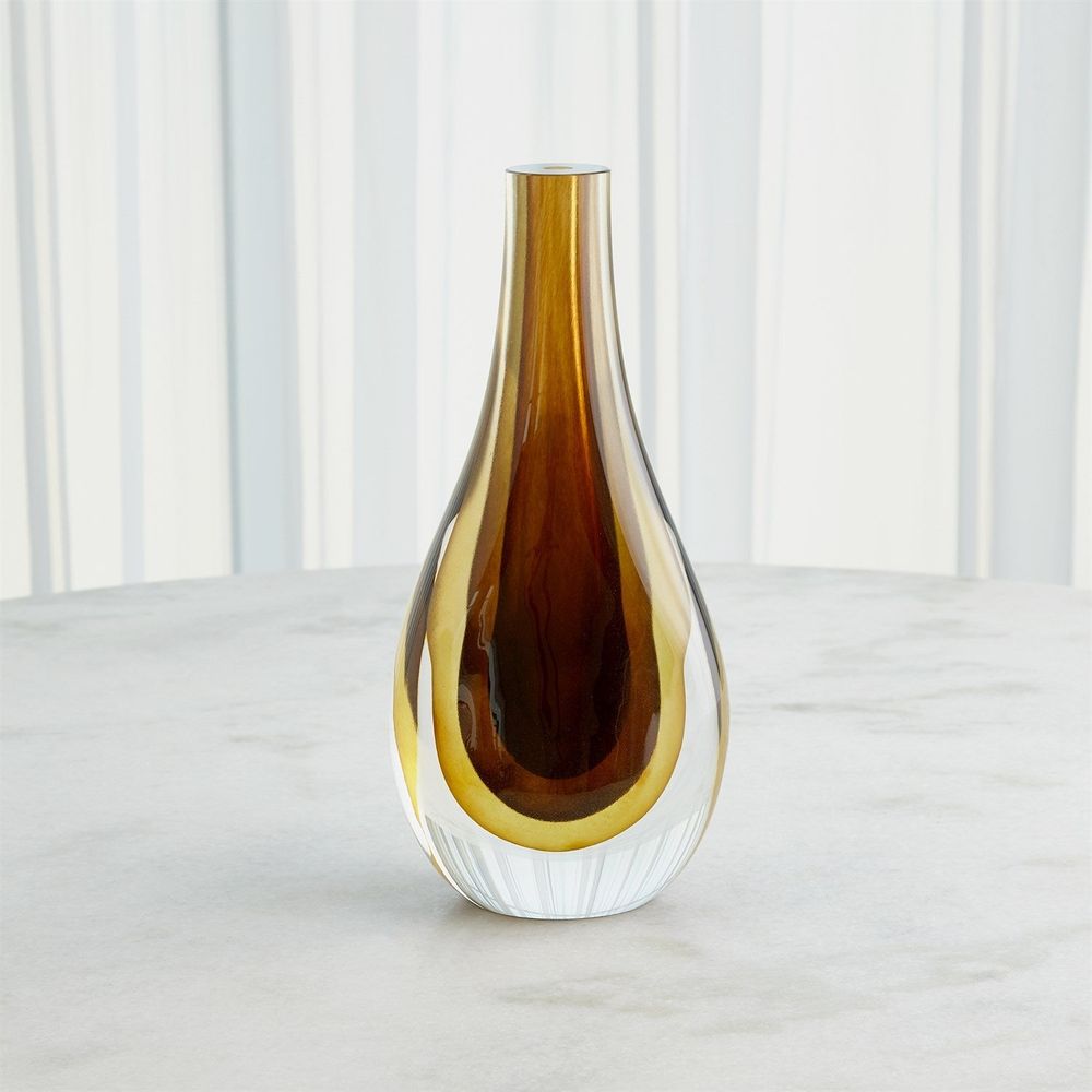 Gradient Vase-Amber-Lg