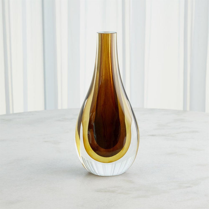 Gradient Vase-Amber-Lg