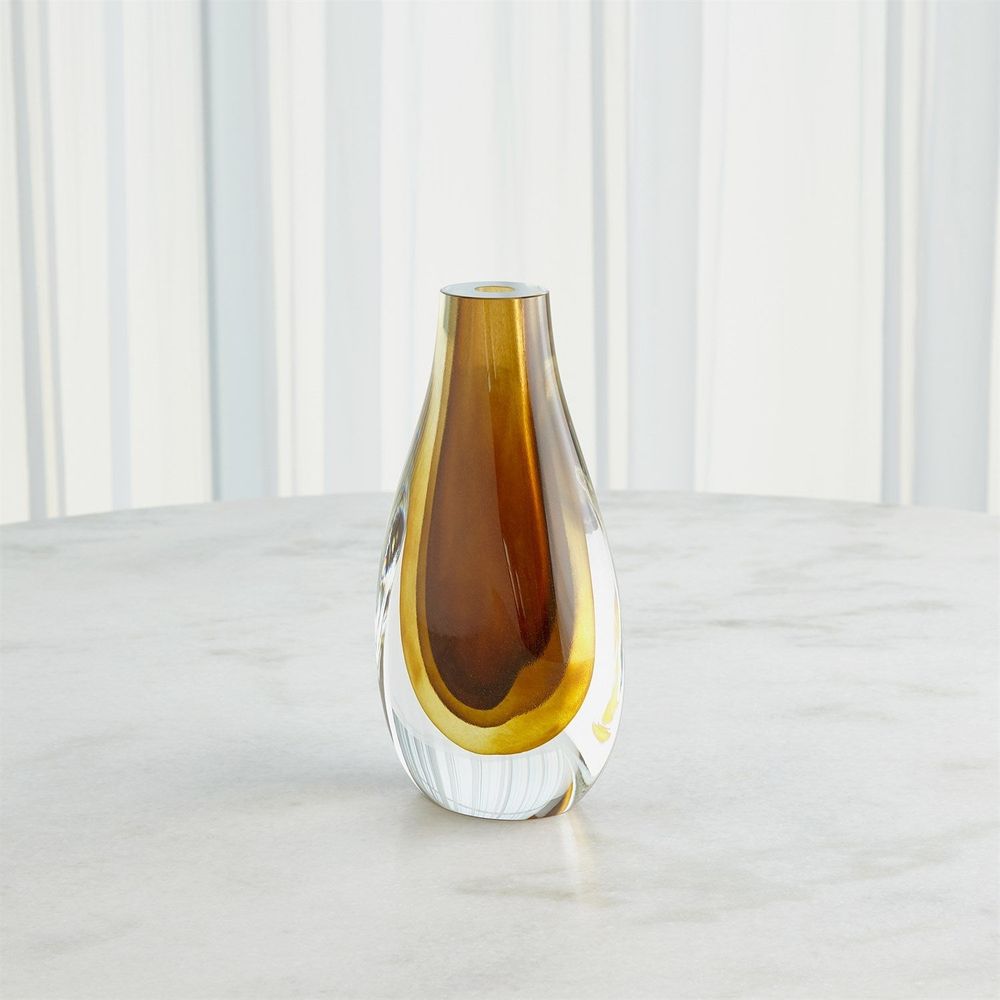Gradient Vase-Amber-Lg