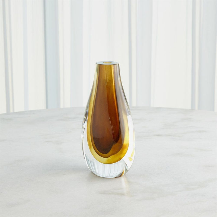 Gradient Vase-Amber-Lg