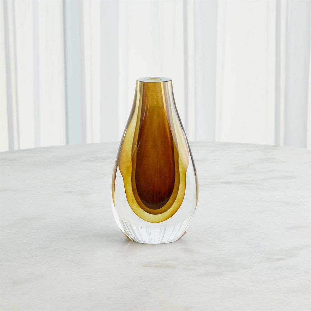Gradient Vase-Amber-Lg