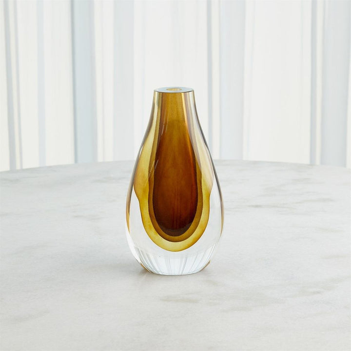 Gradient Vase-Amber-Lg
