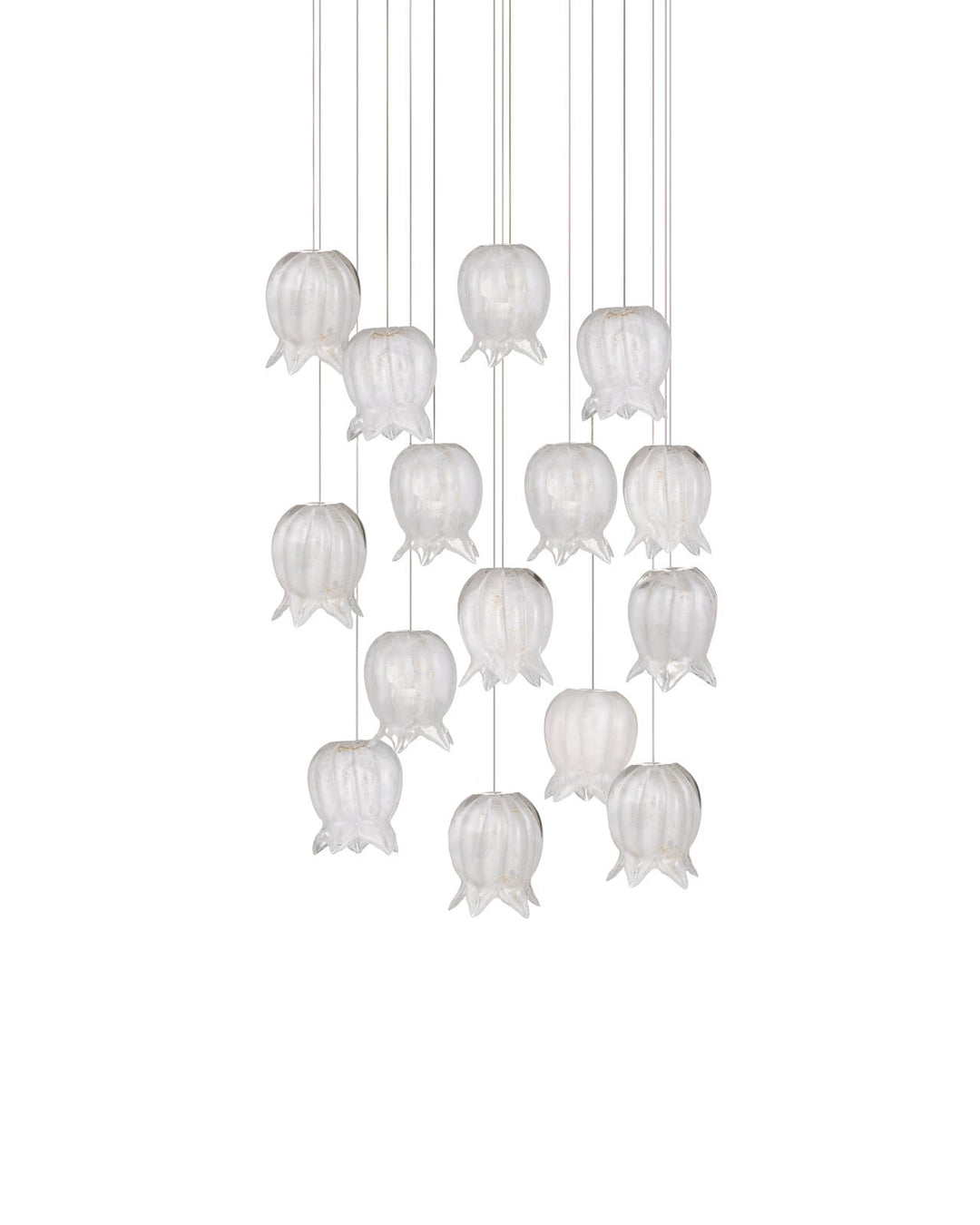 Pendants:Multi Polpo White 15-Light Round Multi-Drop Pendant