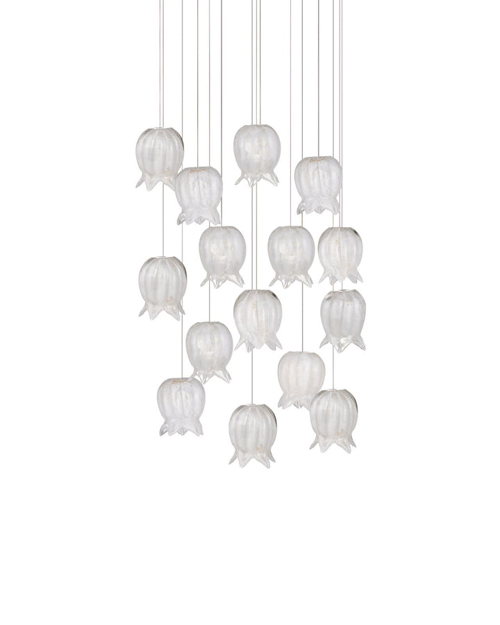 Pendants:Multi Polpo White 15-Light Round Multi-Drop Pendant