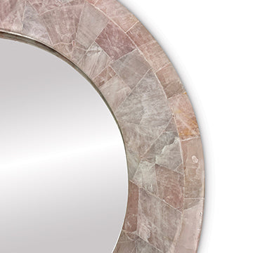Coralie Pink Quartz Round Mirror - image 3