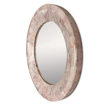 Coralie Pink Quartz Round Mirror - image 2