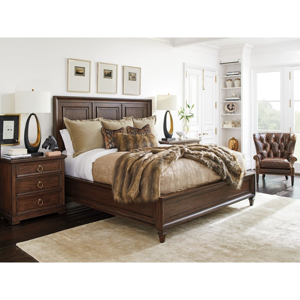 Beds Walnut Creek Wood Panel Bed 6/6 King - Montecito