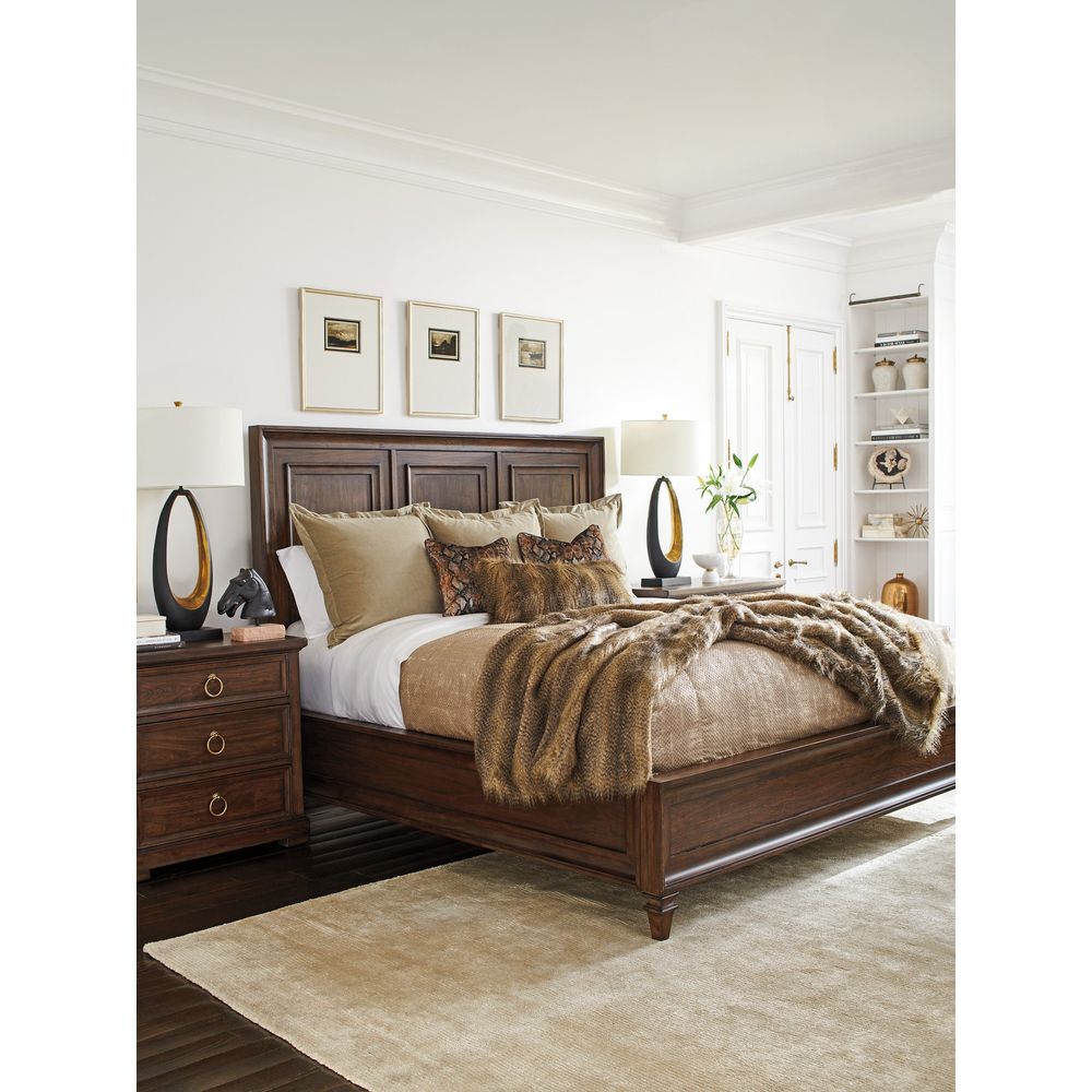 Walnut Creek Wood Panel Bed 6/6 King - Montecito