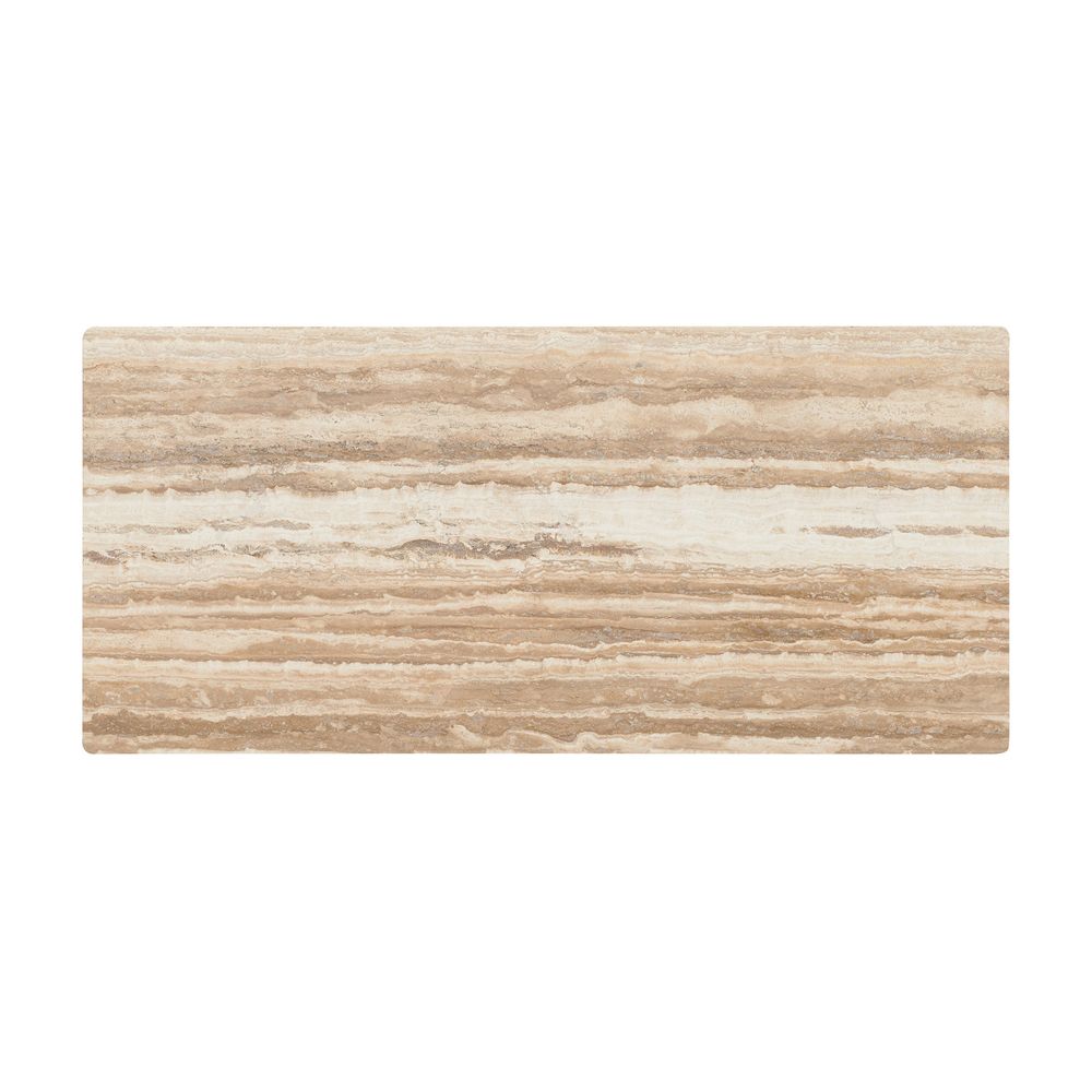 Menlo Park Rectangular Cocktail Table With Stone Top - Montecito