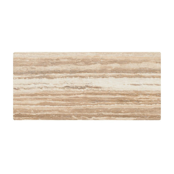 Menlo Park Rectangular Cocktail Table With Stone Top - Montecito