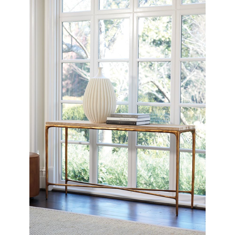 Console Tables Menlo Park Console With Stone Top - Montecito