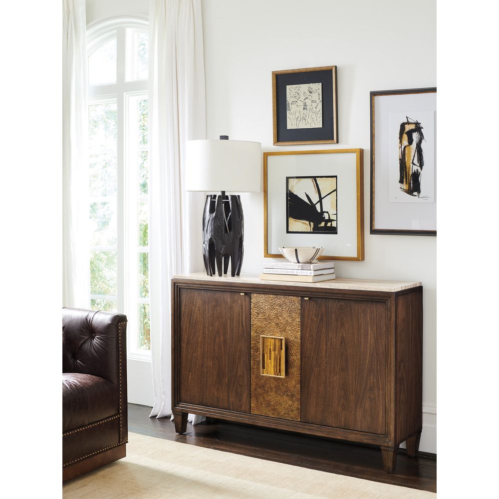 Cabinets & Curios Santa Clara Hall Chest With Stone Top - Montecito
