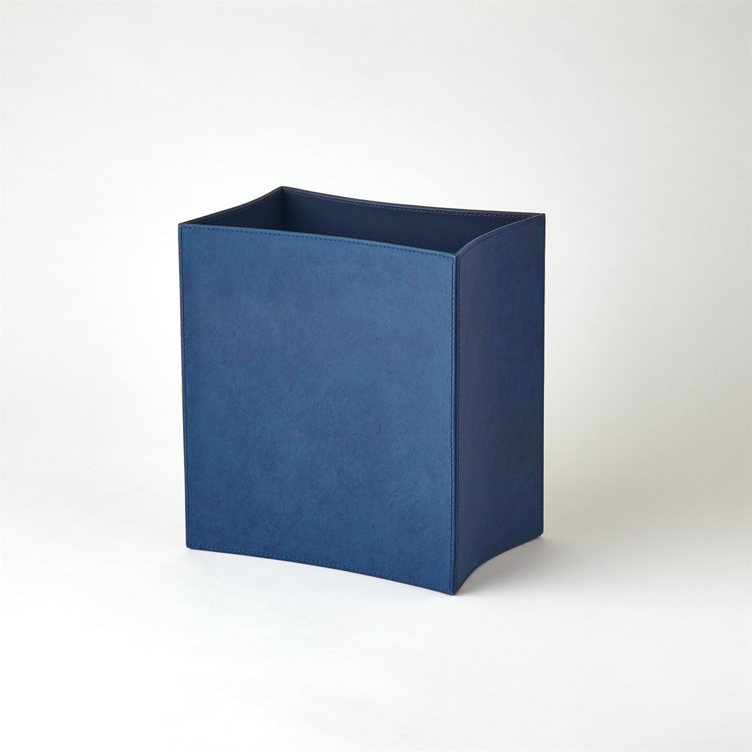 Folded Leather Wastebasket