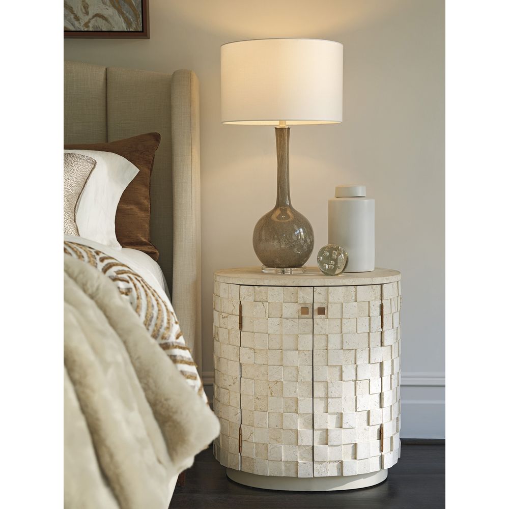 Nightstands Albion Stone Oval Nightstand