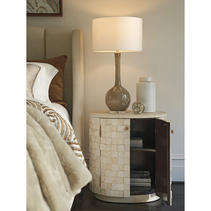 Nightstands Albion Stone Oval Nightstand