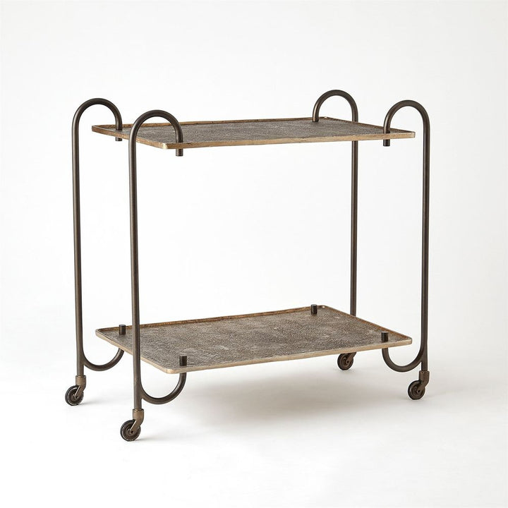 Bar Storage: Carts Blade Bar Cart-Bronze
