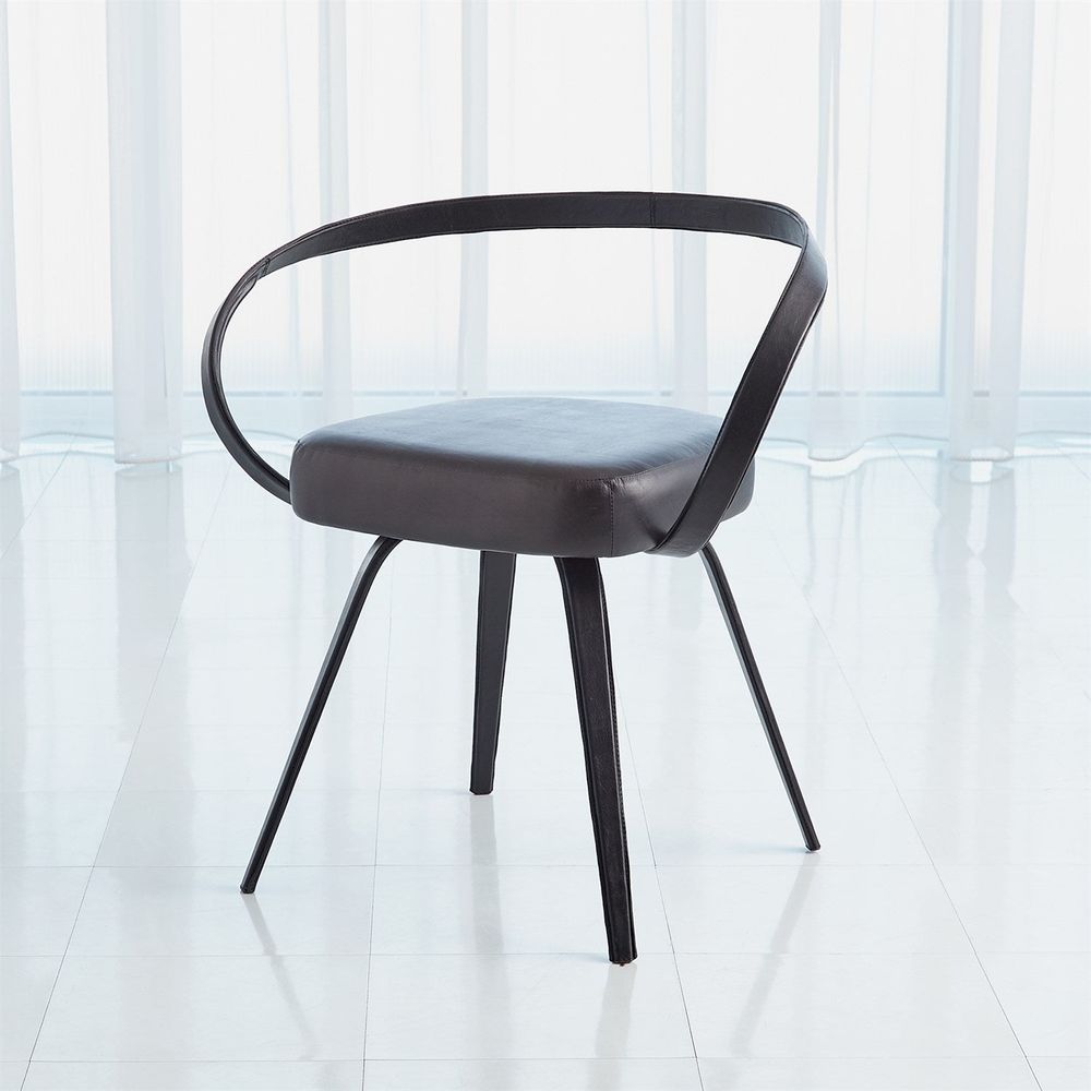 All Leather Chair-Black