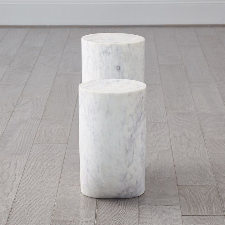Side Tables Marble Tube Table-White