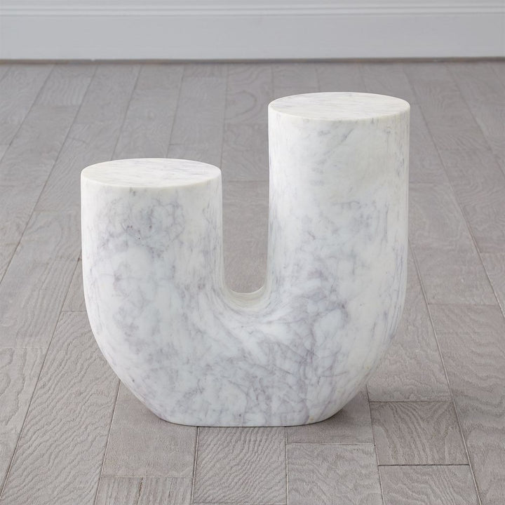 Side Tables Marble Tube Table-White