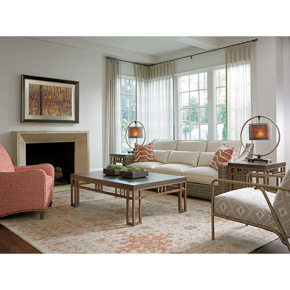 Coffee Tables Montera Travertine Cocktail Table - Hatteras Gray