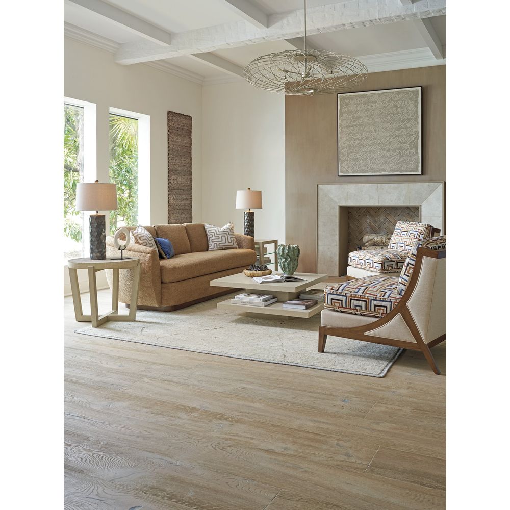 Shasta Round Lamp Table - Sand Drift