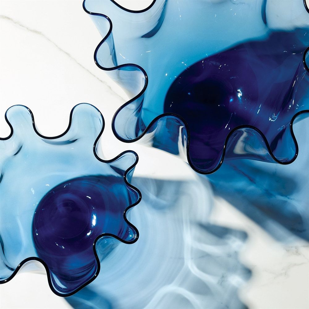 Handkerchief Vase-Blue-Lg