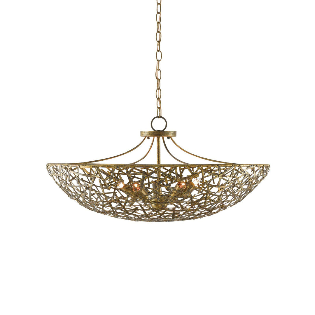 Confetti Bowl Gold Chandelier