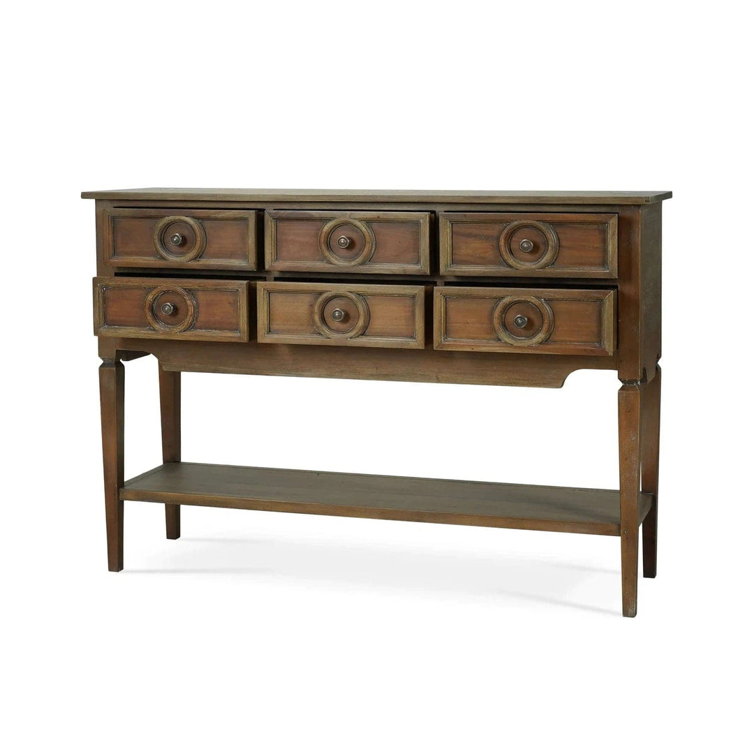 Orleans Console Table-Bramble-BRAM-74882STW-Console TablesStraw Wash-3-France and Son