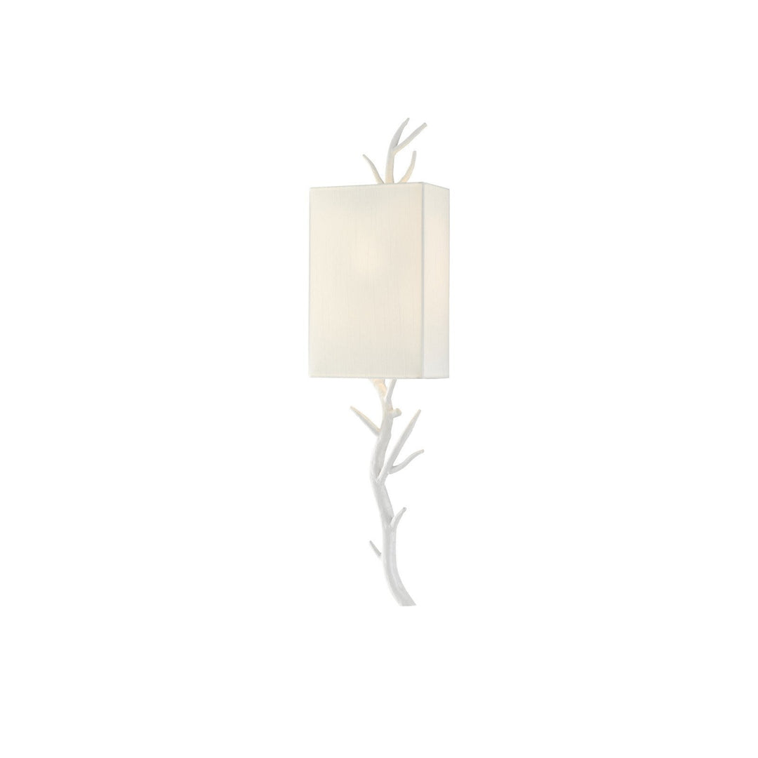 Baneberry White Wall Sconce, White Shade, Right