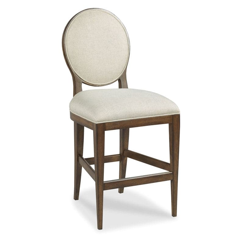 Ovale Counter Stool-Woodbridge Furniture-WOODB-7525-04-Stools & OttomansTobacco Finish-1-France and Son